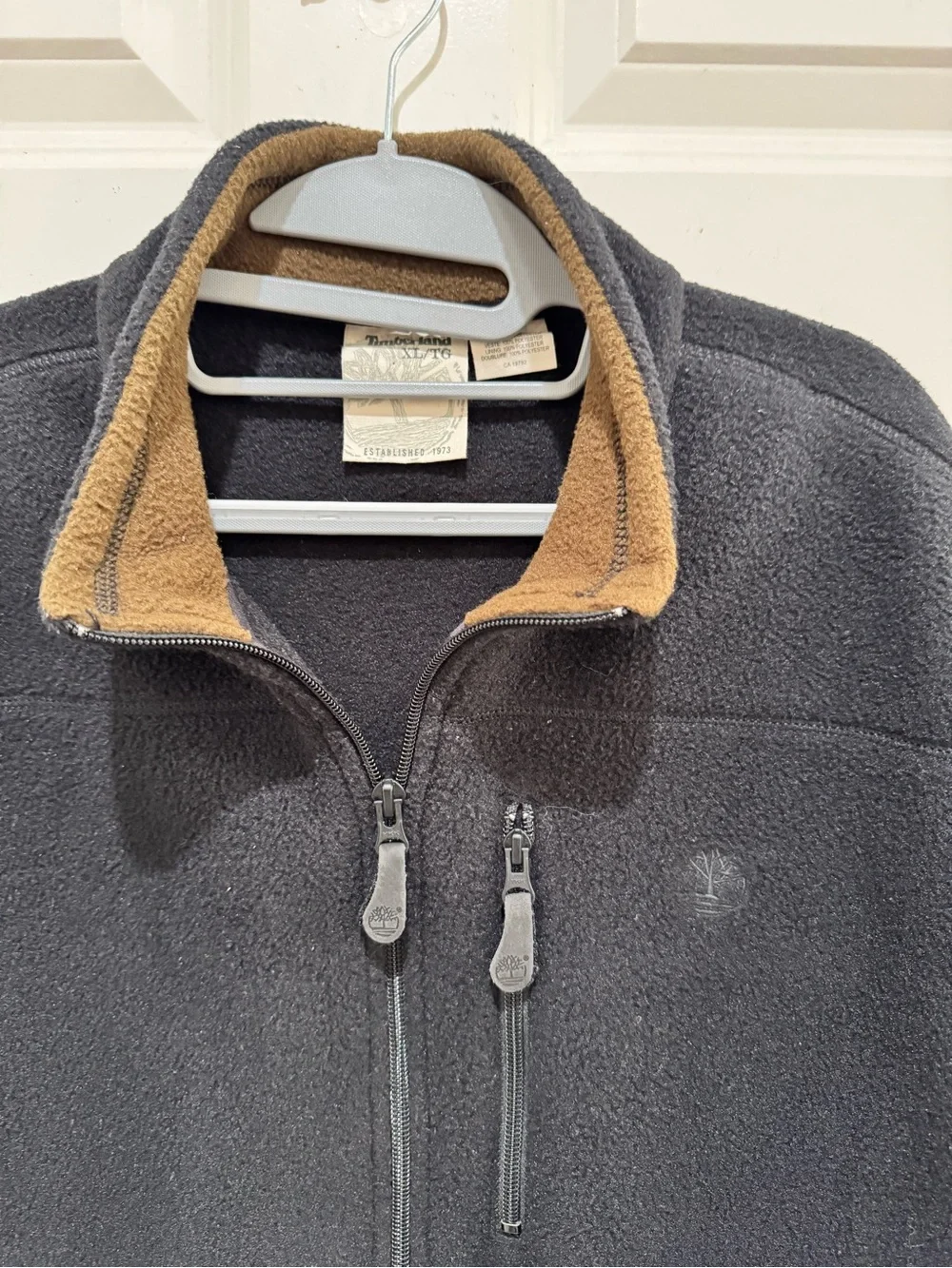 Timberland Men’s Black Fleece Jacket Sz XL /TG Full Zip